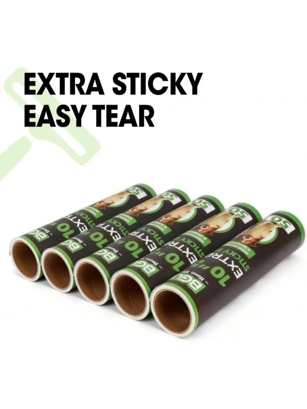 Extra Sticky Lint Roller Refills - 10 Inch, 200 Sheets, 4 Rolls for Pet Hair